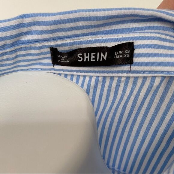 Shein Embroidered Button Down Shirt Dress - Picture 4 of 8
